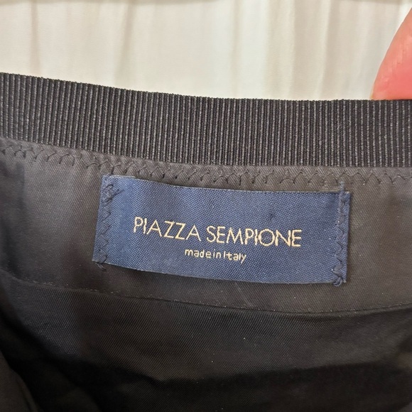 Piazza Sempione Lace Textured Midi Skirt Black Sz 42 - Picture 2 of 9